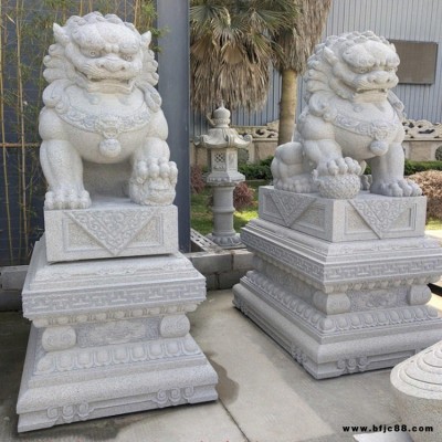 廠家供應(yīng)大理石花崗巖石雕獅子 青石小獅子墓地寺廟廣場(chǎng)石雕石獅子