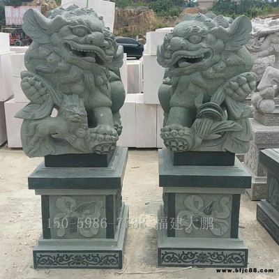 惠安石雕石獅子 石雕動(dòng)物風(fēng)水神獸 石刻獅子招財(cái)祠堂寺廟供奉擺件